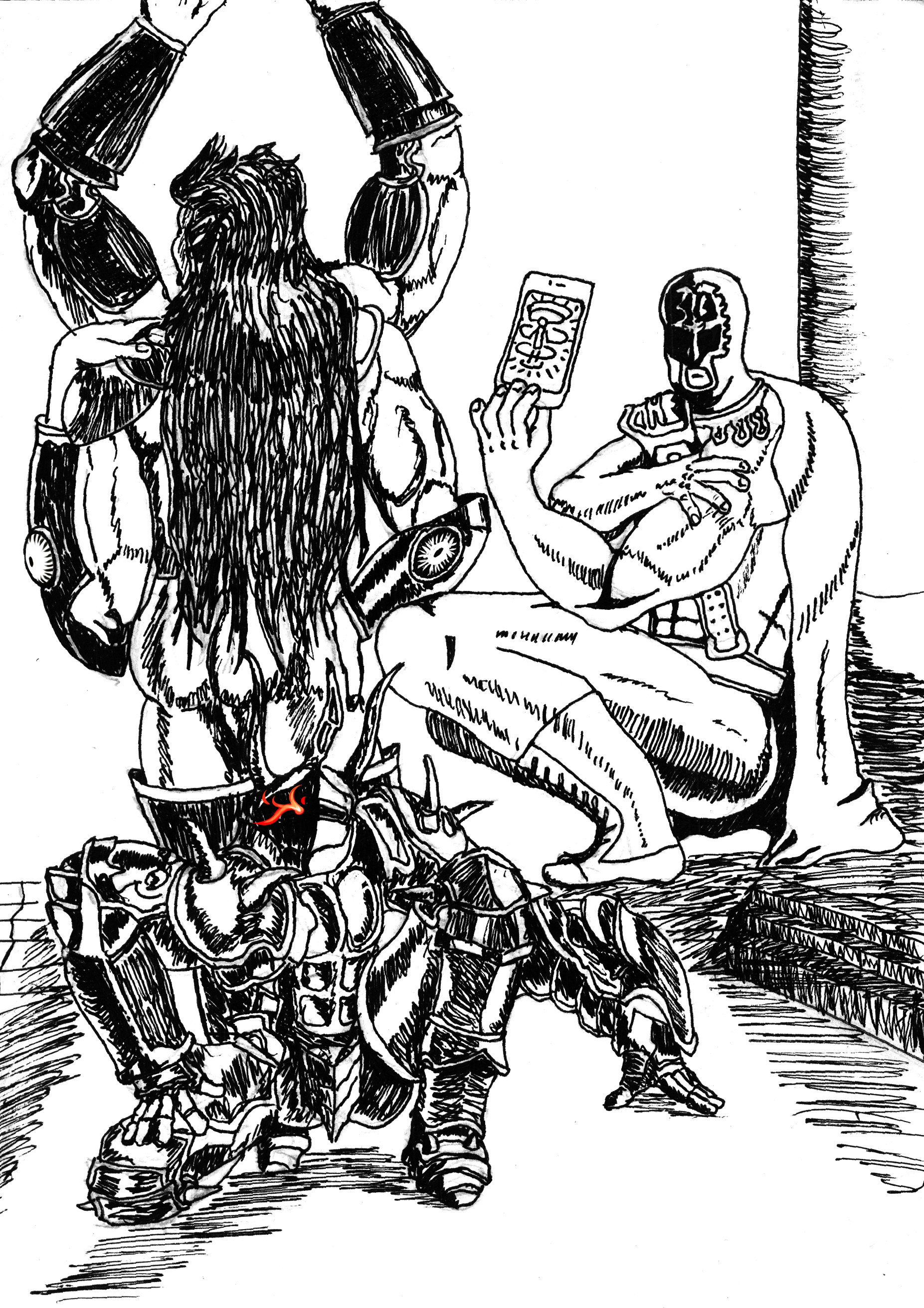 Luchador Gran with the summons: Shiva and Colossus